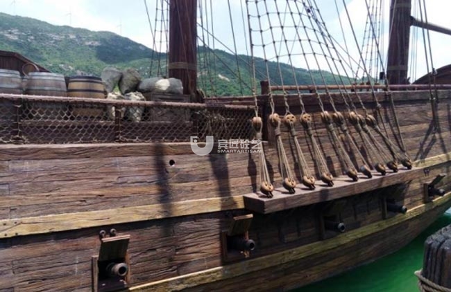 陕西珠海-长隆海盗船仿木制作